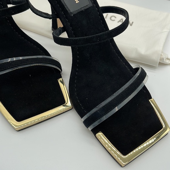 Good American Black Suede Slip on Formal SZ 11 women’s heels NIB made in Spain - Picture 7 of 12